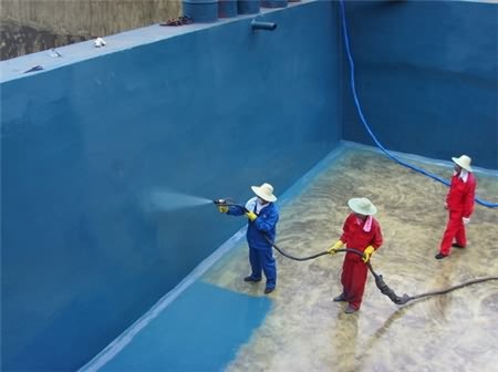 游泳池、污水池聚脲喷涂(图1) 游泳池,污水池聚脲喷涂